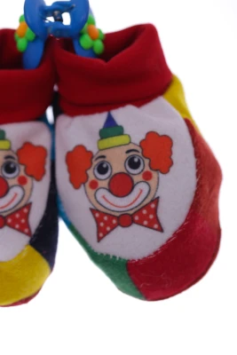 Пінетки трикотажні з клоуном червоний