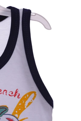 Майка для хлопчика трикотажна Sur біла