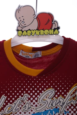 Майка для хлопчика трикотажна Let's surf червона