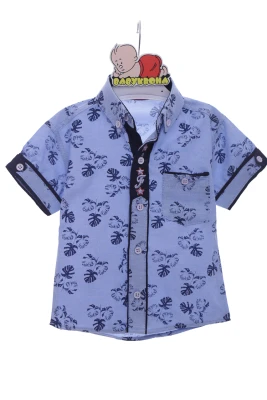 sorochka-z-korotkim-rukavom-dlya-hlopchika-bavovnyana-z-listochkami-blakitna-2