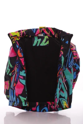 Куртка на трикотажі для дівчинки Babykroha з принтом графіті чорна