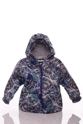 Куртка для хлопчика нуль на холлофайбері Babykroha з принтом зеленої павутинки