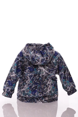 Куртка для хлопчика нуль на холлофайбері Babykroha з принтом зеленої павутинки