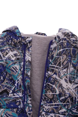 Куртка для хлопчика нуль на холлофайбері Babykroha з принтом зеленої павутинки