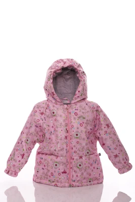 Куртка для дівчинки нуль на холлофайбері Babykroha з принтом принцеса рожева