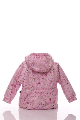 Куртка для дівчинки нуль на холлофайбері Babykroha з принтом принцеса рожева