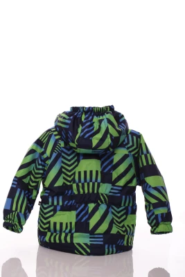 Куртка для хлопчика нуль на холлофайбері Babykroha з принтом абстракції зелена