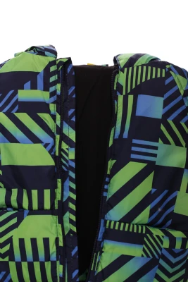 Куртка для хлопчика нуль на холлофайбері Babykroha з принтом абстракції зелена