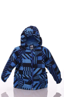 Куртка для хлопчика нуль на холлофайбері Babykroha з принтом синій абстракції