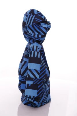 Куртка для хлопчика нуль на холлофайбері Babykroha з принтом синій абстракції