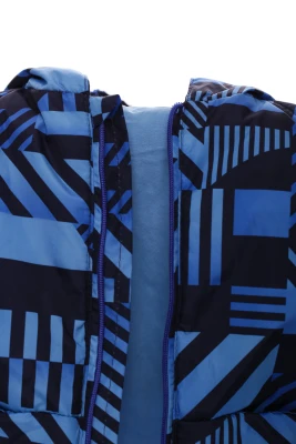 Куртка для хлопчика нуль на холлофайбері Babykroha з принтом синій абстракції