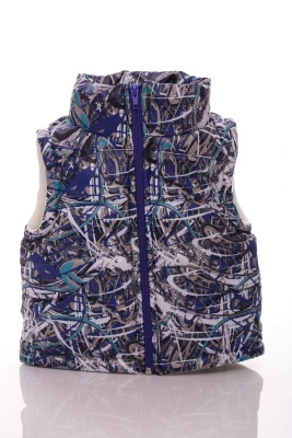 Жилетка на флісі для хлопчика з кишенями Babykroha з принтом зеленої павутинки