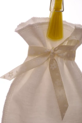 Хрестильний мішечок для волосся Babykroha молочний