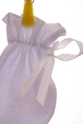 Хрестильний мішечок для волосся Babykroha білий