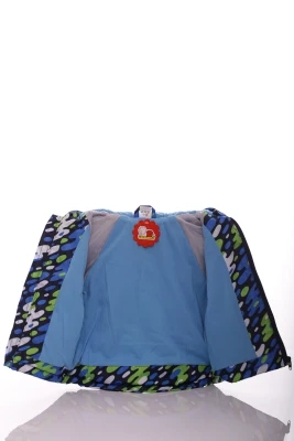 Куртка нуль для хлопчика на холлофайбері Babykroha з принтом ляпка синій