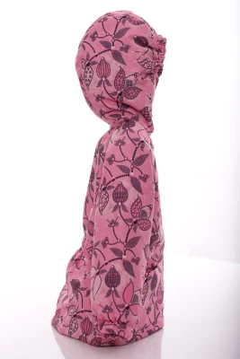 Куртка нуль для дівчинки на холлофайбері Babykroha з принтом flowers рожева