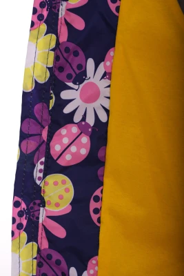 Куртка нуль для дівчинки на холлофайбері Babykroha з принтом сонечко синій