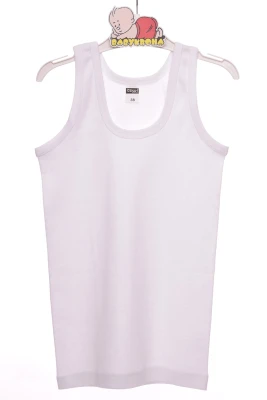 Майка на широкій шпильці для хлопчика біла