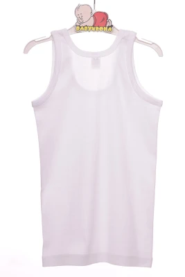 Майка на широкій шпильці для хлопчика біла