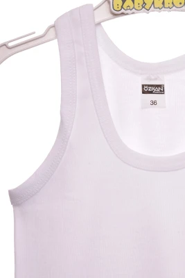 Майка на широкій шпильці для хлопчика біла