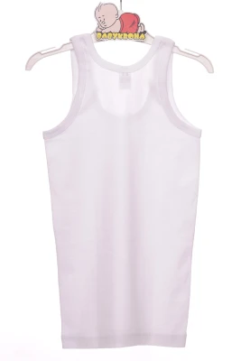 Майка на широкій шпильці для хлопчика біла