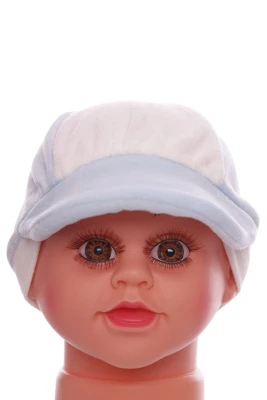 Кепка для хлопчика велюрова блакитна Murat Baby