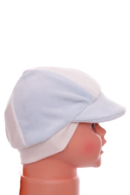 Кепка для хлопчика велюрова блакитна Murat Baby