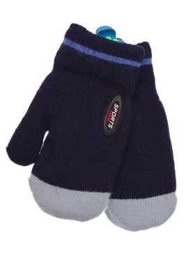 Перчатки для хлопчика в'язка на траві Sports темно-сині