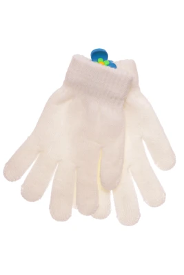 Рукавички в'язка однотонні молочні