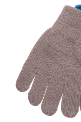 Рукавички в'язання однотонні сірі