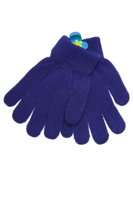 Рукавички однотонні в'язка сині
