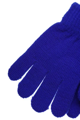 Рукавички для хлопчика однотонні в'язка електрик