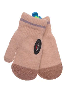 Перчатки для хлопчика в'язка на траві бежеві Sports