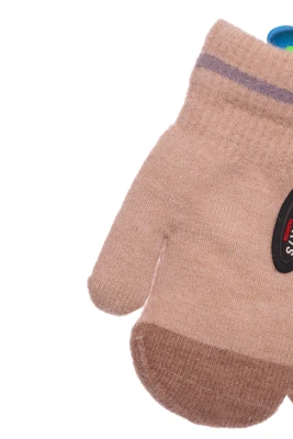 Перчатки для хлопчика в'язка на траві бежеві Sports