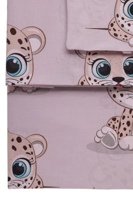 Постільна білизна бавовна з тигреням 135*100 см сіра