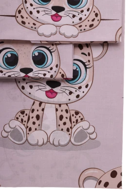 Постільна білизна бавовна з тигреням 135*100 см сіра