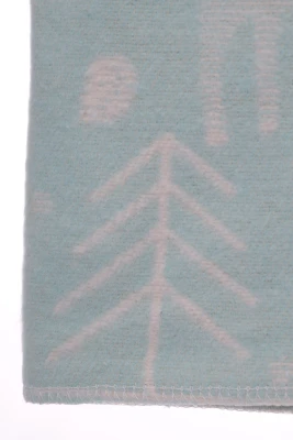 Ковдра байкова зі звірятками бірюзова 100*140