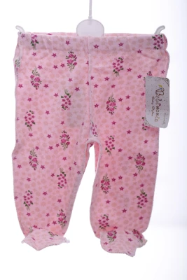 Повзунки для дівчинки трикотажні в рожеві квіточки