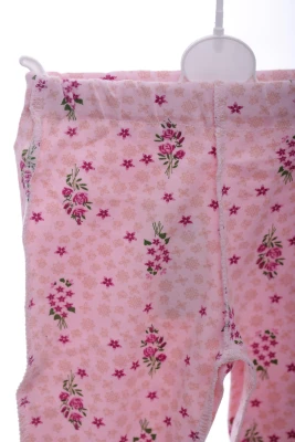 Повзунки для дівчинки трикотажні в рожеві квіточки