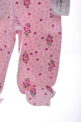 Повзунки для дівчинки трикотажні в рожеві квіточки