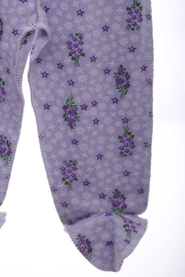 Повзунки трикотажні в фіолетові квіточки