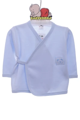 Сорочка з довгим рукавом для хлопчика бавовняна блакитна