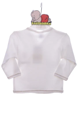 Сорочка з довгим рукавом трикотажна молочна