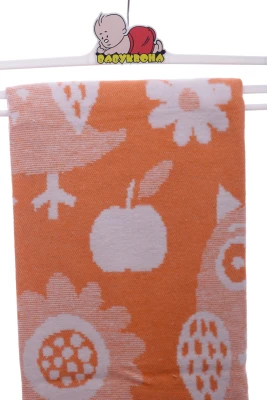 Ковдра байка Совушка 100*140 см оранжева