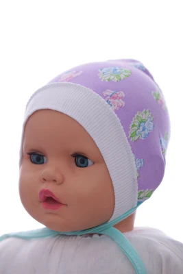 Чіпчик х/б для дівчинки на зав'язках Ваву бузковий