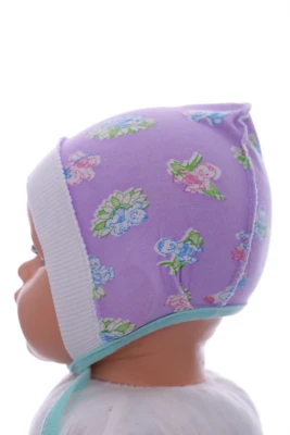 Чіпчик х/б для дівчинки на зав'язках Ваву бузковий