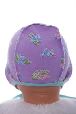 Чіпчик х/б для дівчинки на зав'язках Ваву бузковий