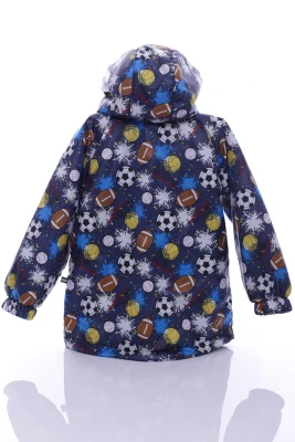 Куртка для хлопчика на трикотажі Babykroha Football синя