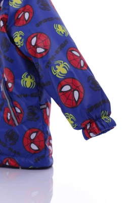 Куртка для хлопчика на трикотажі Babykroha з принтом Spider Man синя