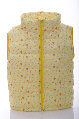 Жилетка для дівчинки на флісі Babykroha у серце жовта